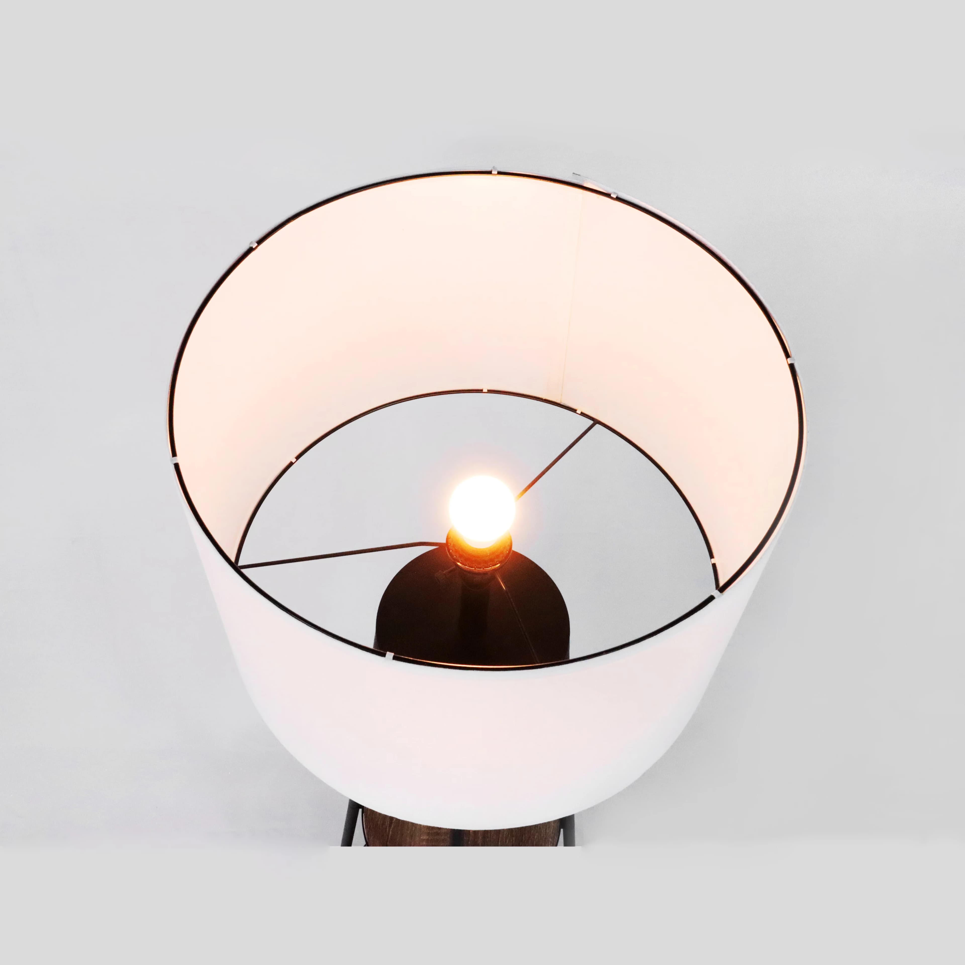 Floor Lamp Efficient with LED, Energy Efficient, Adjustable Head - Metal, Mfd Wood Brown, Black, White Model AEC9F4