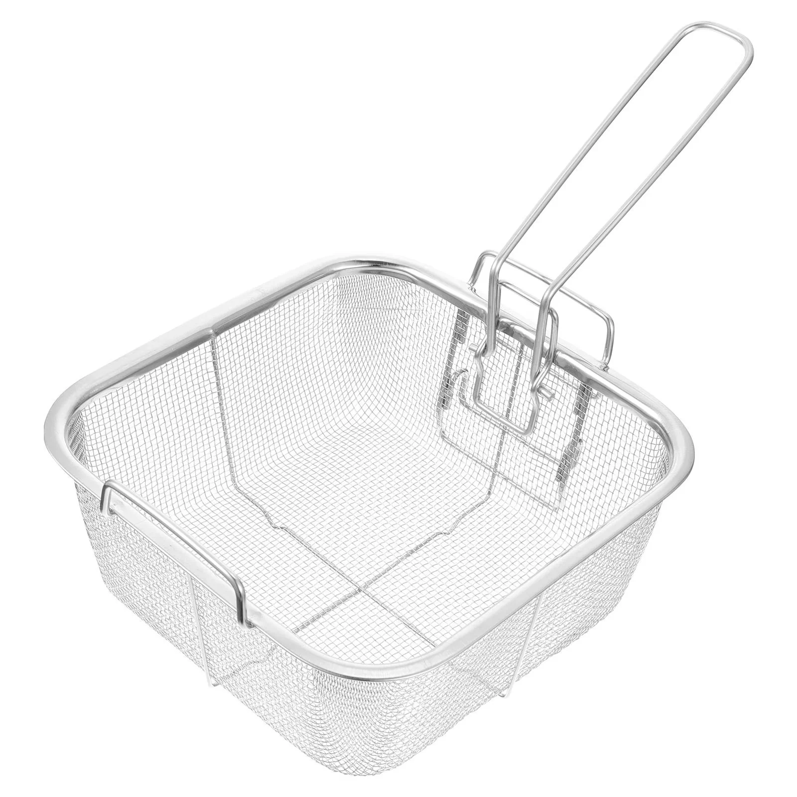 Compact Outdoor Fryer with Non-Slip, 【WHAT WILL YOU GET】 1 x Frying Basket - Stainless Steel Silver Model 80FEA0