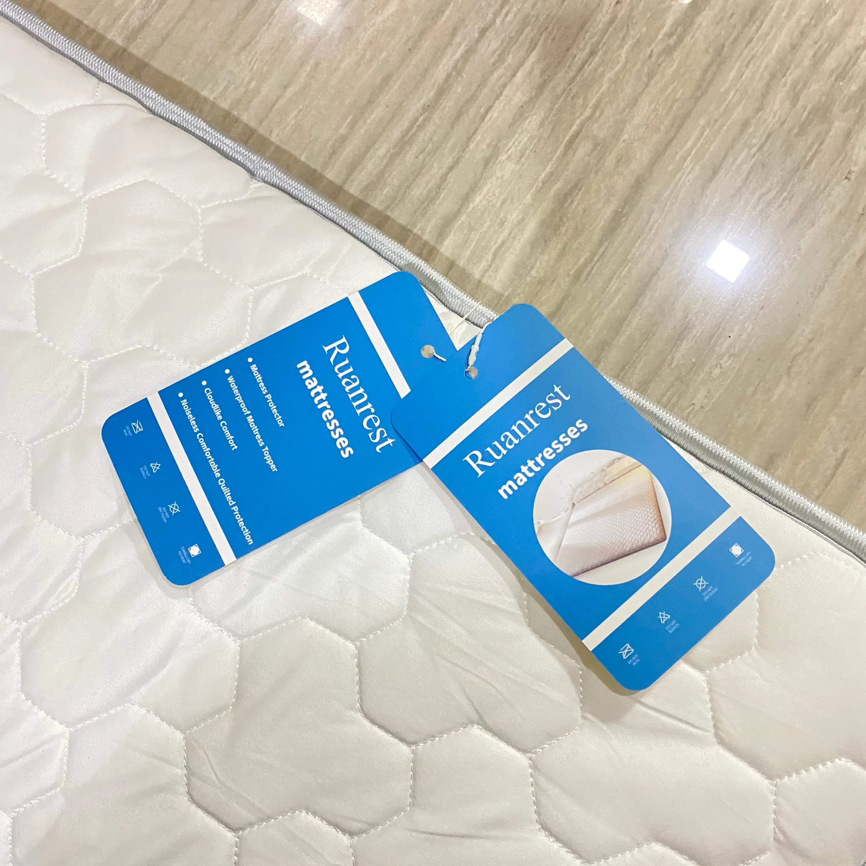 Modern Mattresses Accessory with Breathable Construction, Ruanest mattress, Date First Available: June 18, 2025 - Knitted Fabric White Model 32B991