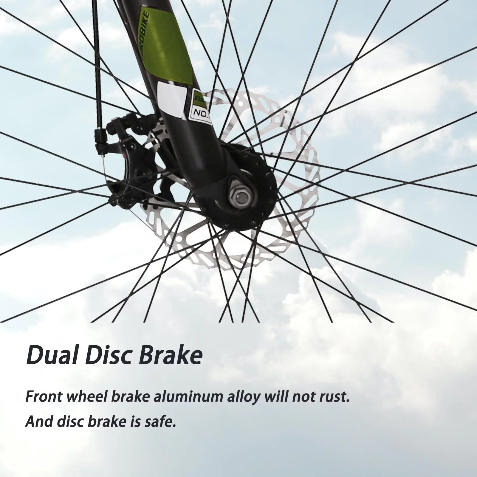 Modern Mountain Bike with Foldable - Green Full - Compact and Portable Model D1383B