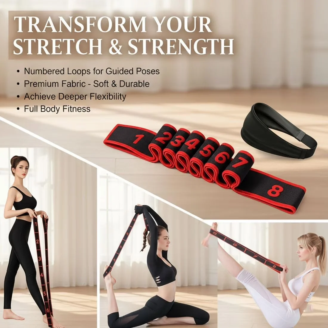Efficient Home Gym with Fitness Resistance Band - Space-Saving Design Model 752027