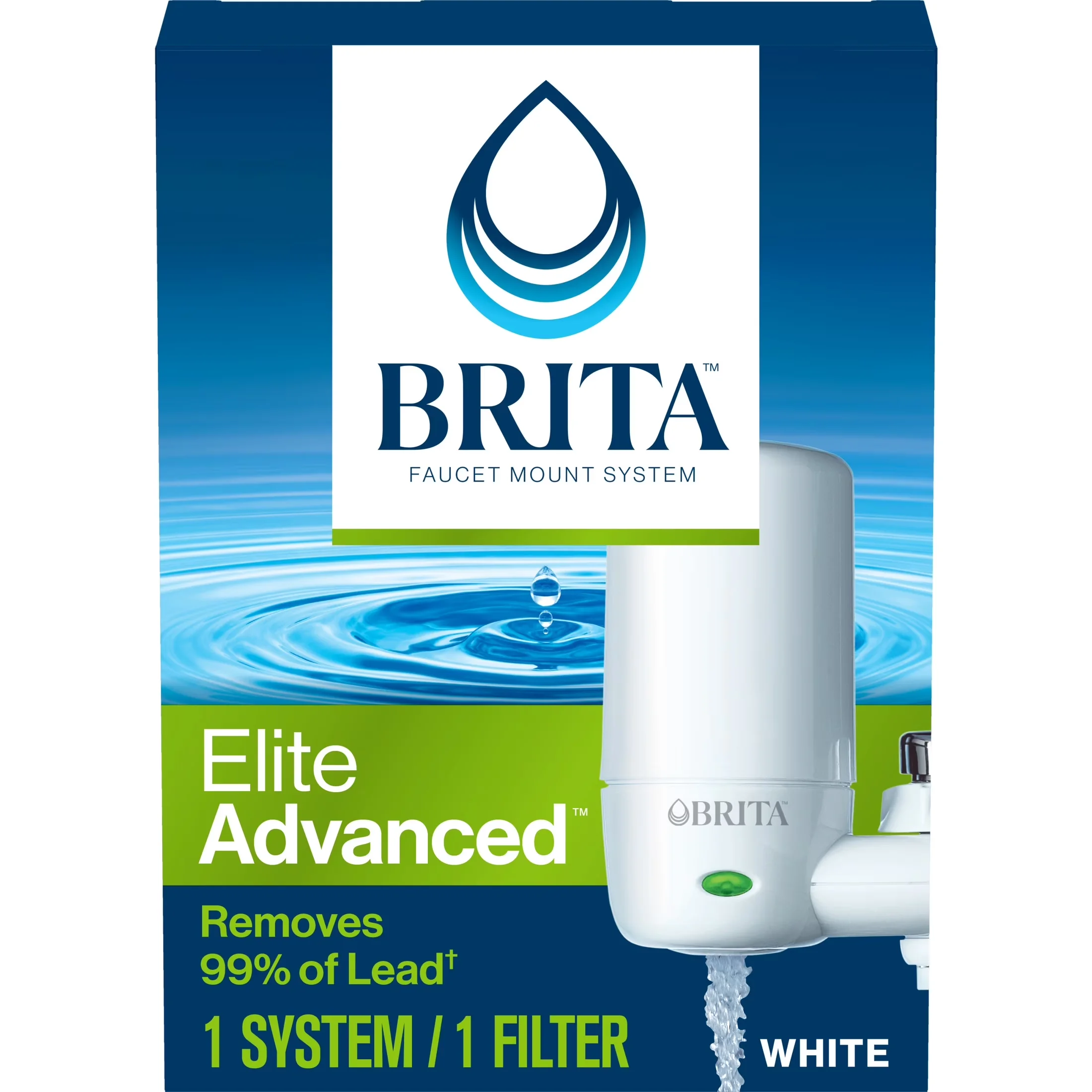 Durable Water Filtration with Twist And Lock Design, Faucet Filter System, 1 Replacement Filter - Abs (Acrylonitrile Butadiene Styrene) Model 3FEDD5