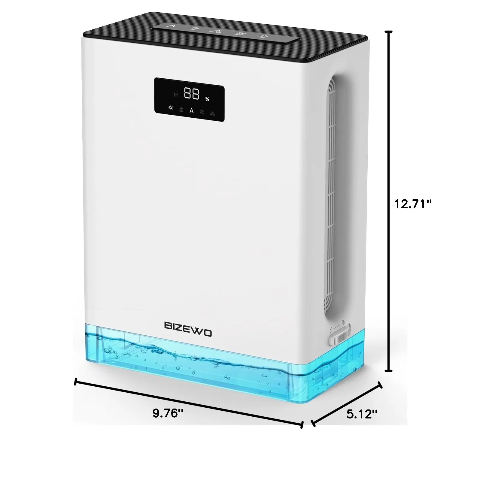 Versatile Dehumidifier with LED, Automatic Shut-Off for Home - Ergonomic Design Model 9B1B5D