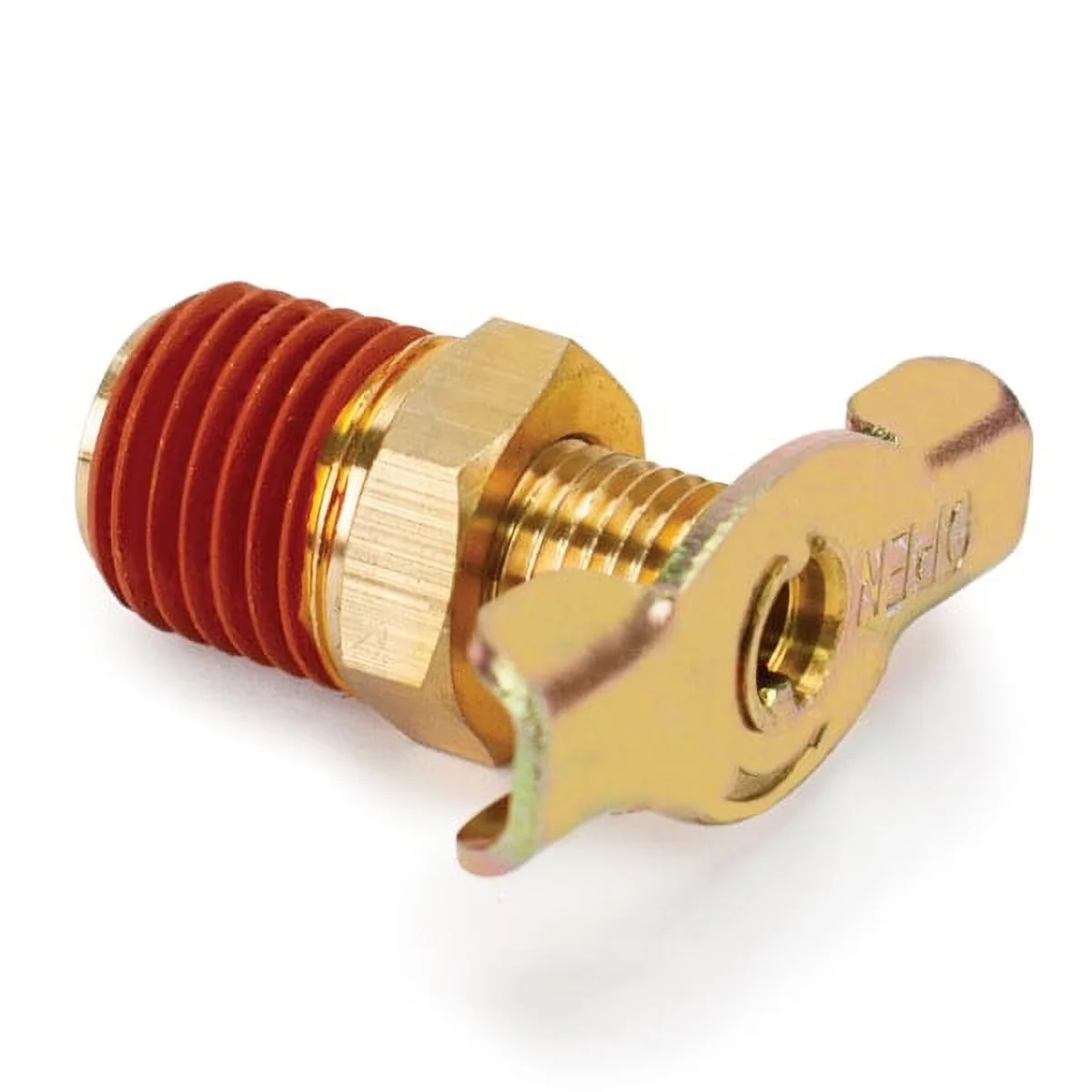 Essential Air Tools Compressor with (2) 1/4 NPT Plugs, Tank Port Fittings Kit, 1/4 NPT Drain Cock - Gold Brass Model 62D7CC