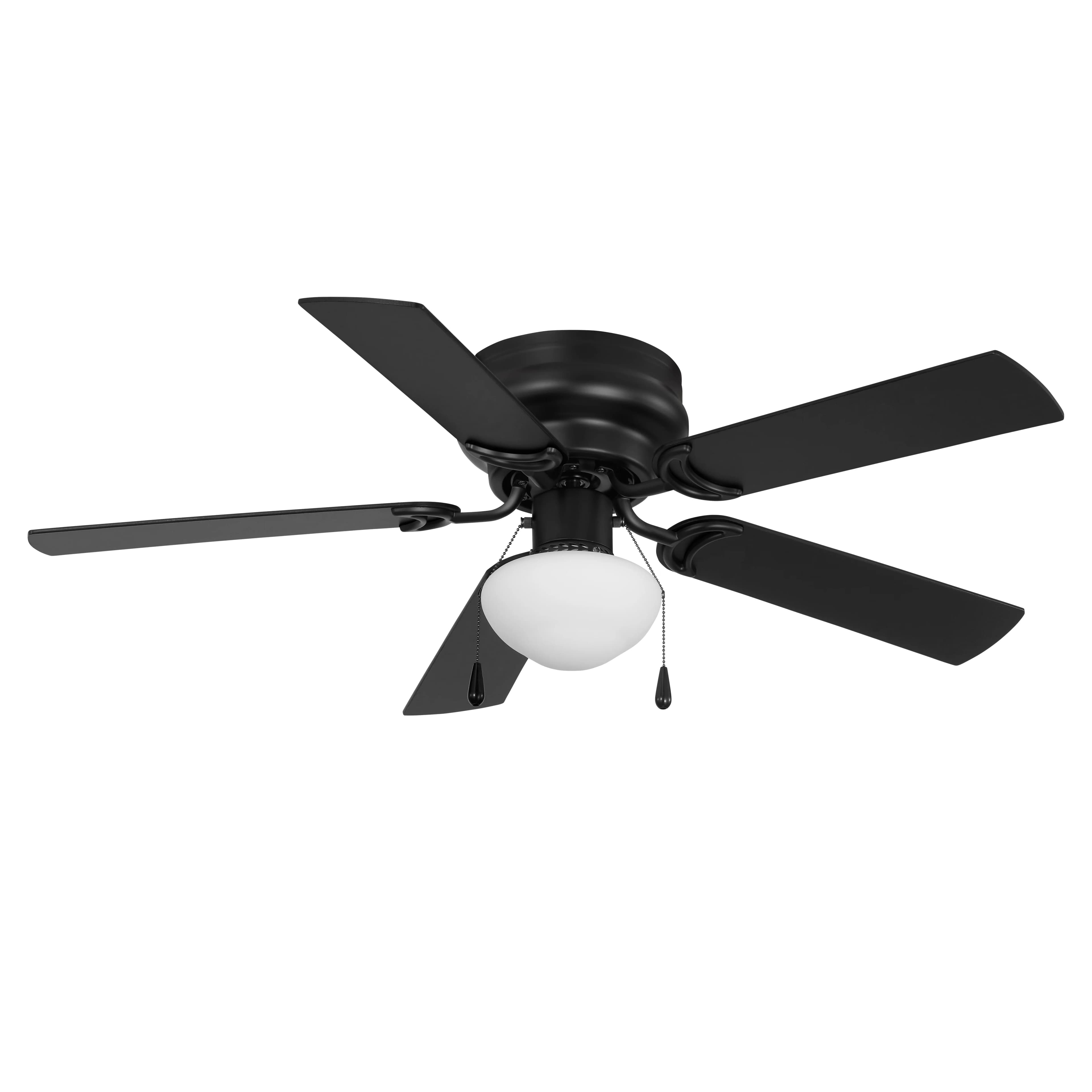 Essential Ceiling Fan with LED, Reverse Airflow, Traditional - Glass Black Model 325D66