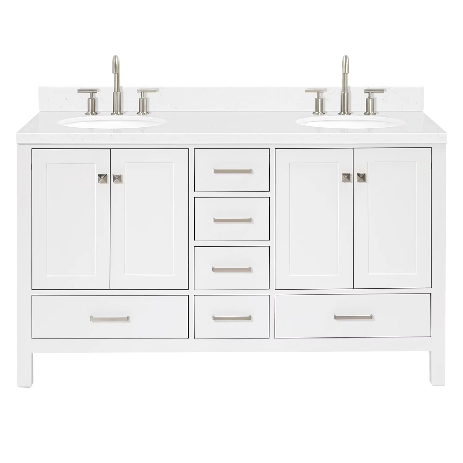 Classic Bathroom Renovation with Vanity Sets, Cambridge Collection, White - Model A2F0B3