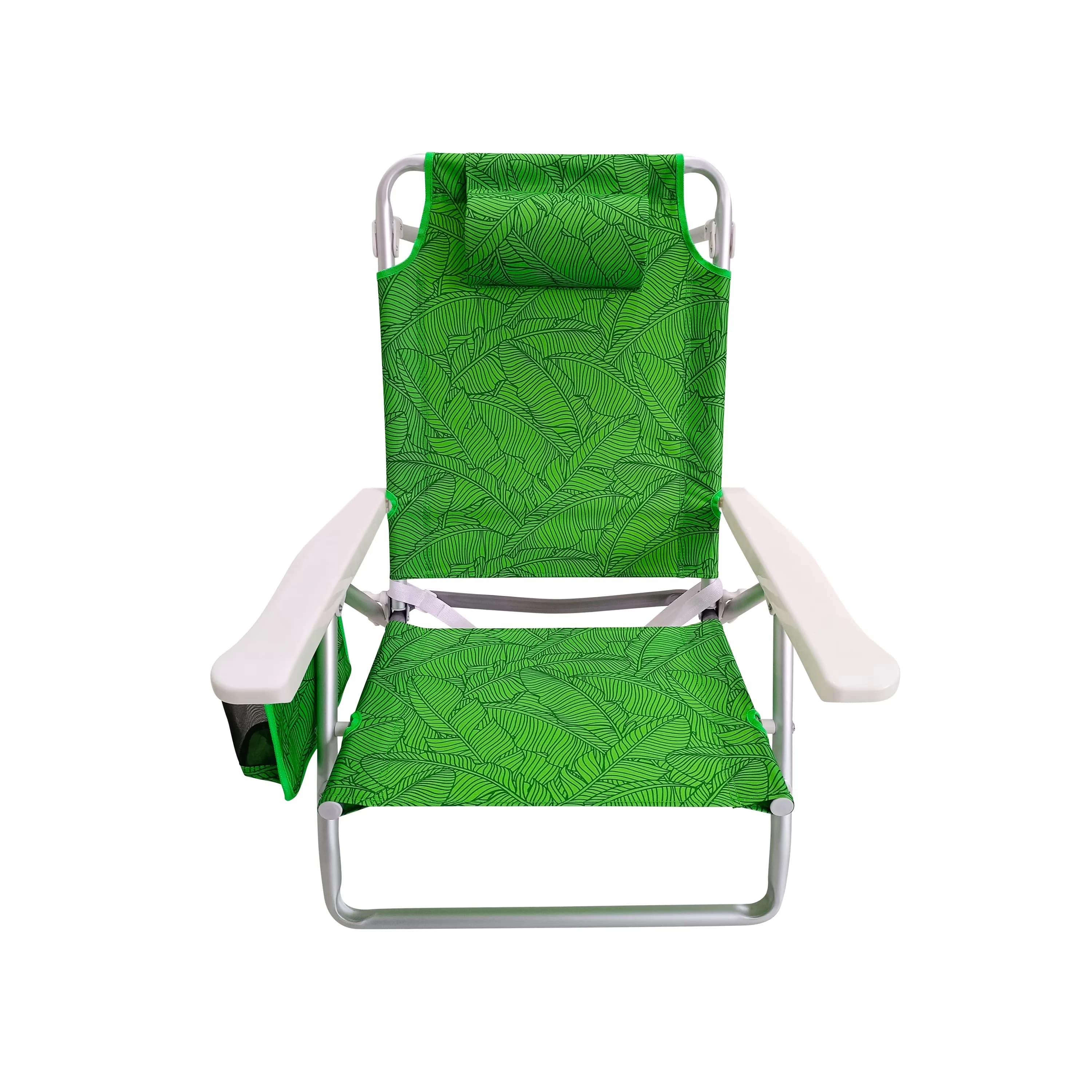 Versatile Beach Chair with Folding, Adjustable, Folding W/ Towel Rack & Cup Holder - Aluminum, Polyester Model A78AE5