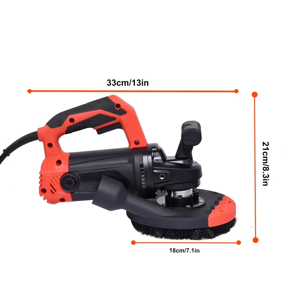 Woodworking Efficient with Easy Storage, Single-Grip Concrete Grinder, Dust Shroud - Model DB0E19