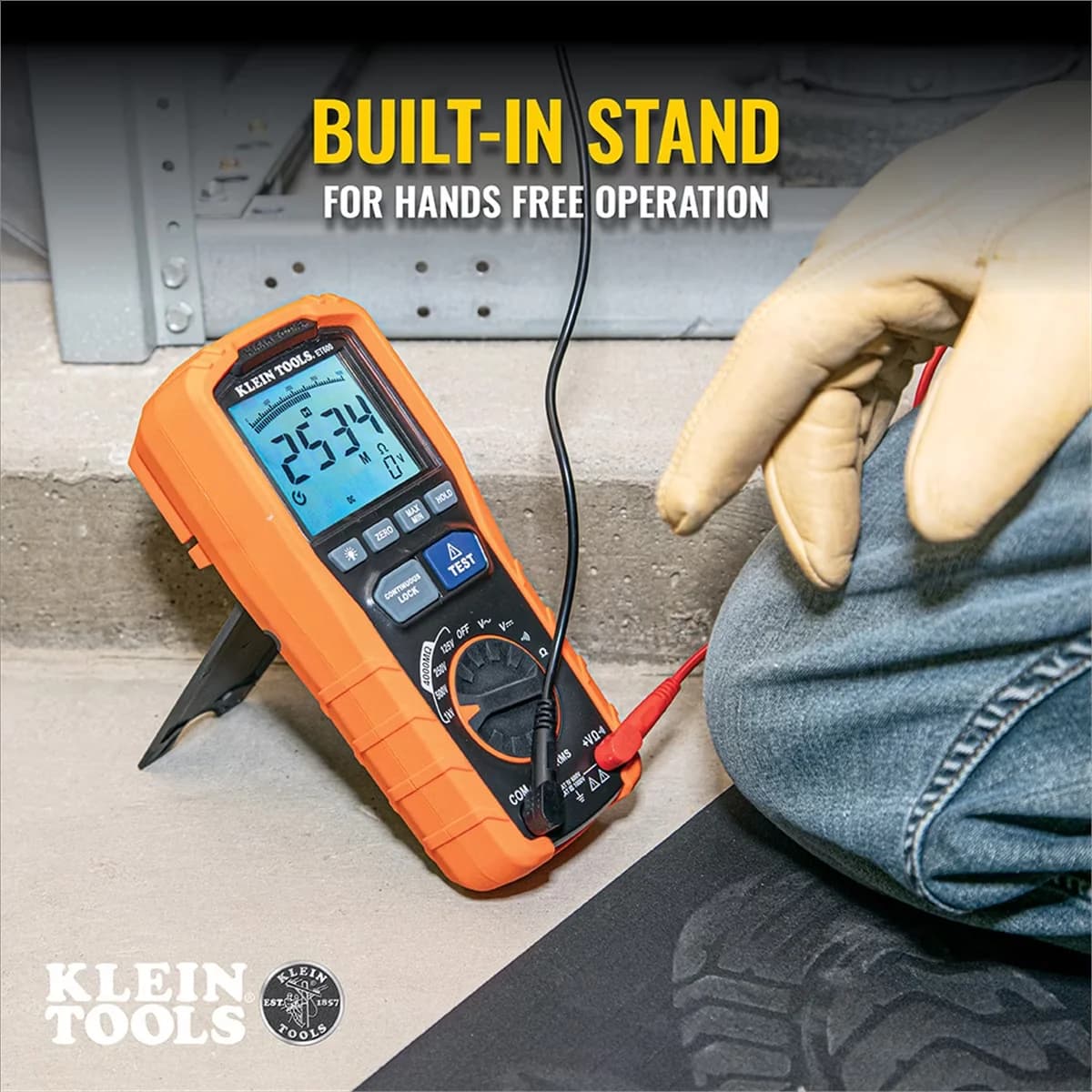 Durable Pro Tool with Battery, Automatic, Insulation Resistance Tester - Black Model FFF387
