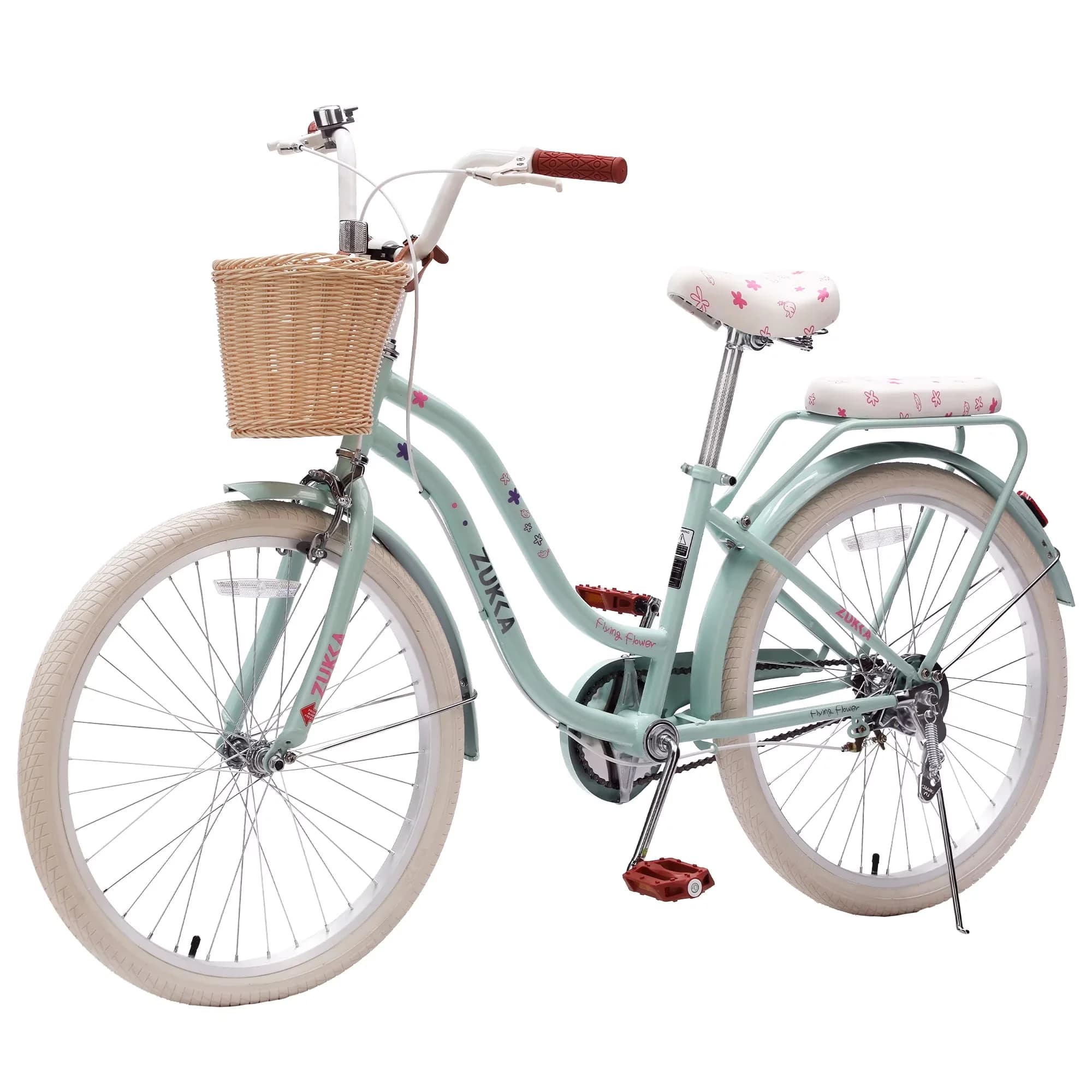Essential Cruiser Bike with Adjustable Seat Height, Adjustable Handlebar Height - Green Model BDE1AC