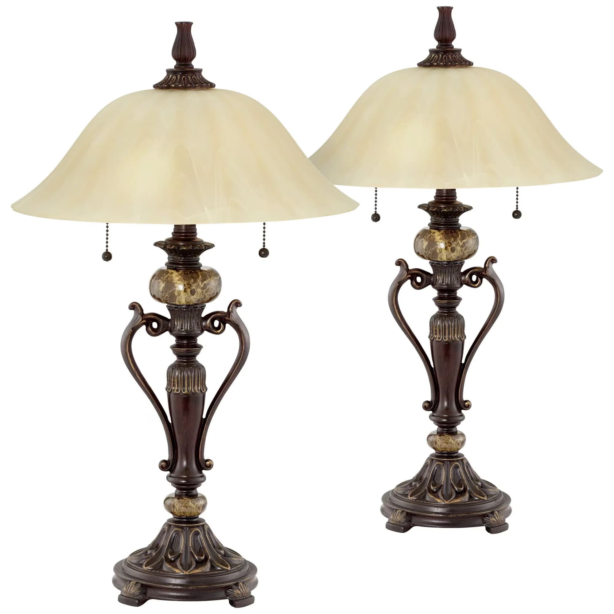 Table Lamp Essential with LED, Traditional - Metal Brown - Rustic Charm Model 4CFF46