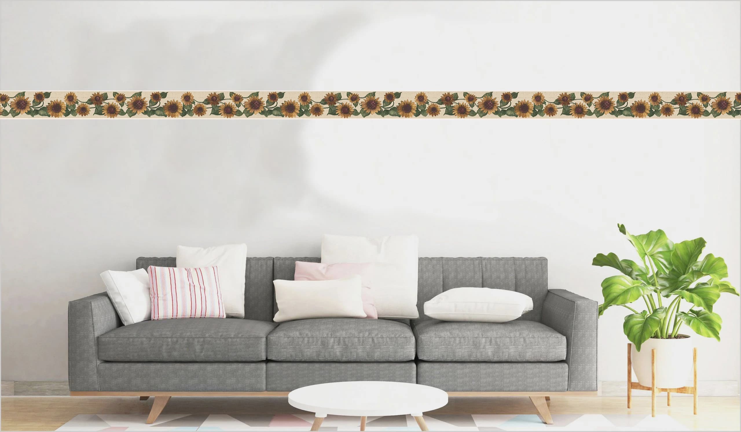 Essential Wallpaper Wall Decals Wall Covering with Washable, 's Peel and Stick Border - Yellow Green High Quality Vinyl Model 8E7AB6