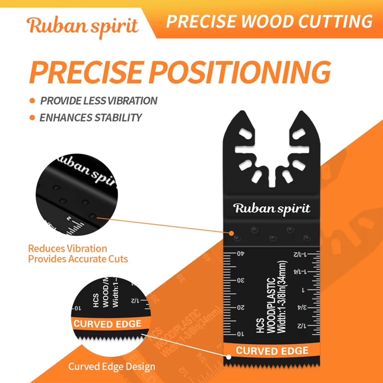 Modern Woodworking with Multi Tool, High Precision, Quick Release - Hcs, Titanium, Bi- Metal Model AC8761