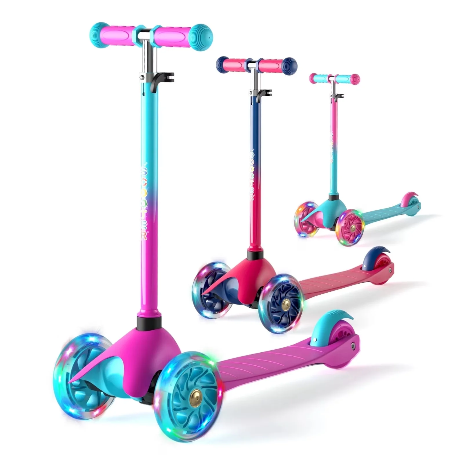Professional Scooter with Portable, Lightweight, 3 Wheel Scooters - Pink Aluminum, Polypropylene, Tpr Model D8CF79