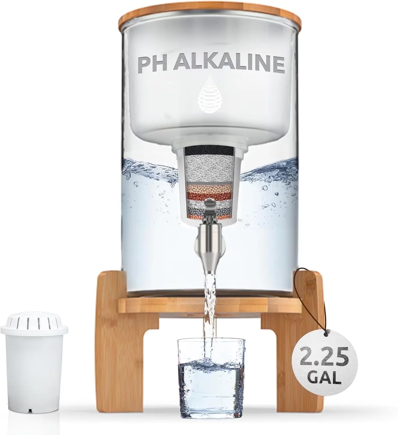 Classic Water Filtration with Multi Filter, 2.25 Gallon, 1 Filter - Clear Model 0C1CFF