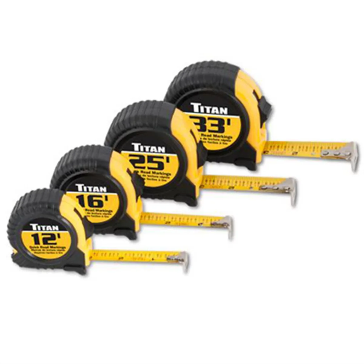 Sleek Measuring Layout with 4PC QK READ CSH TAPE - Black Plastic, Metal Model 7A022E