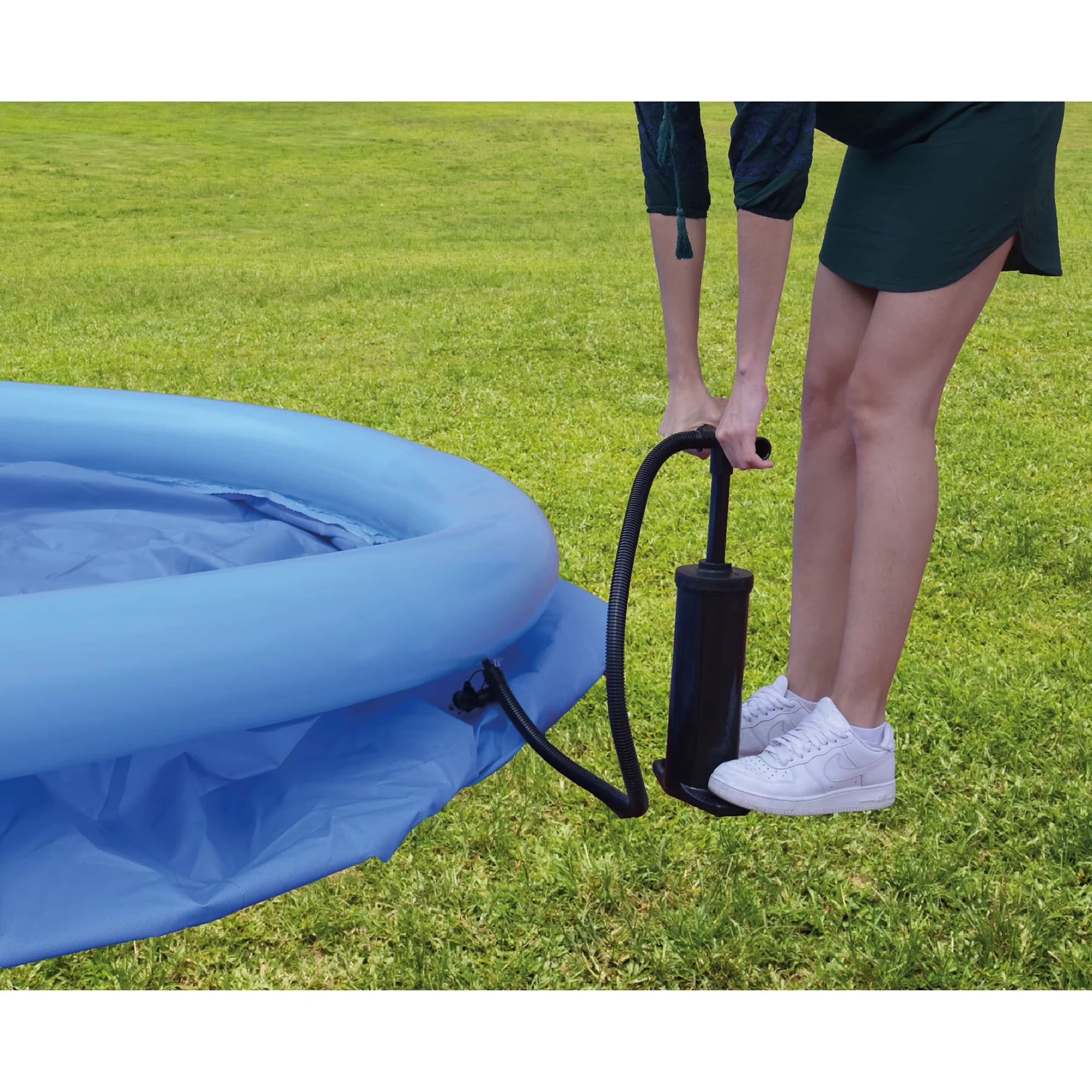 Durable Inflatable Pool with Puncture Resistant, Puncture-resistant material - Blue Model DC9F40