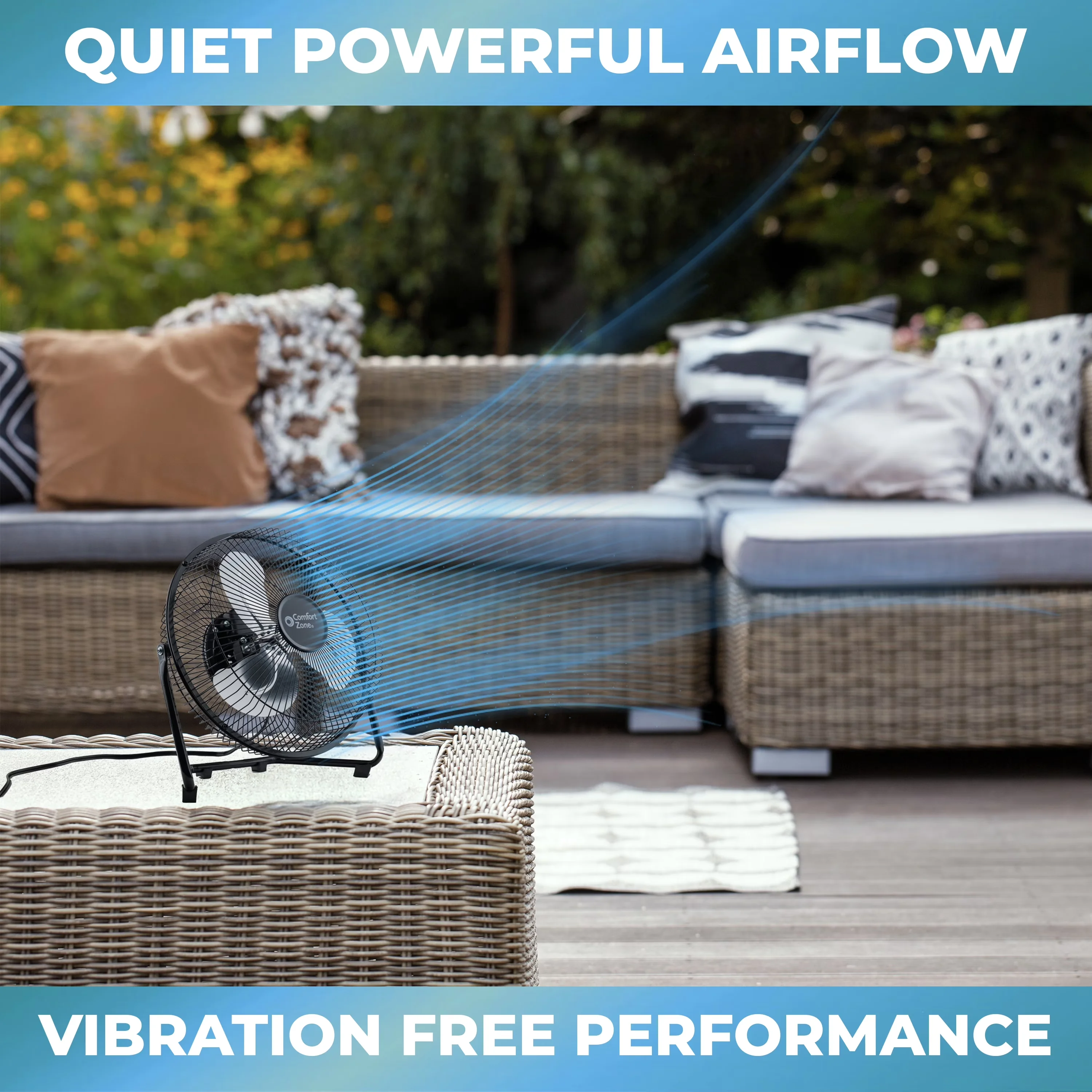 Professional Fans In Cooling with Tilt Mechanism, Airflow 12.57 ft/sec - Black Metal Model 75C294