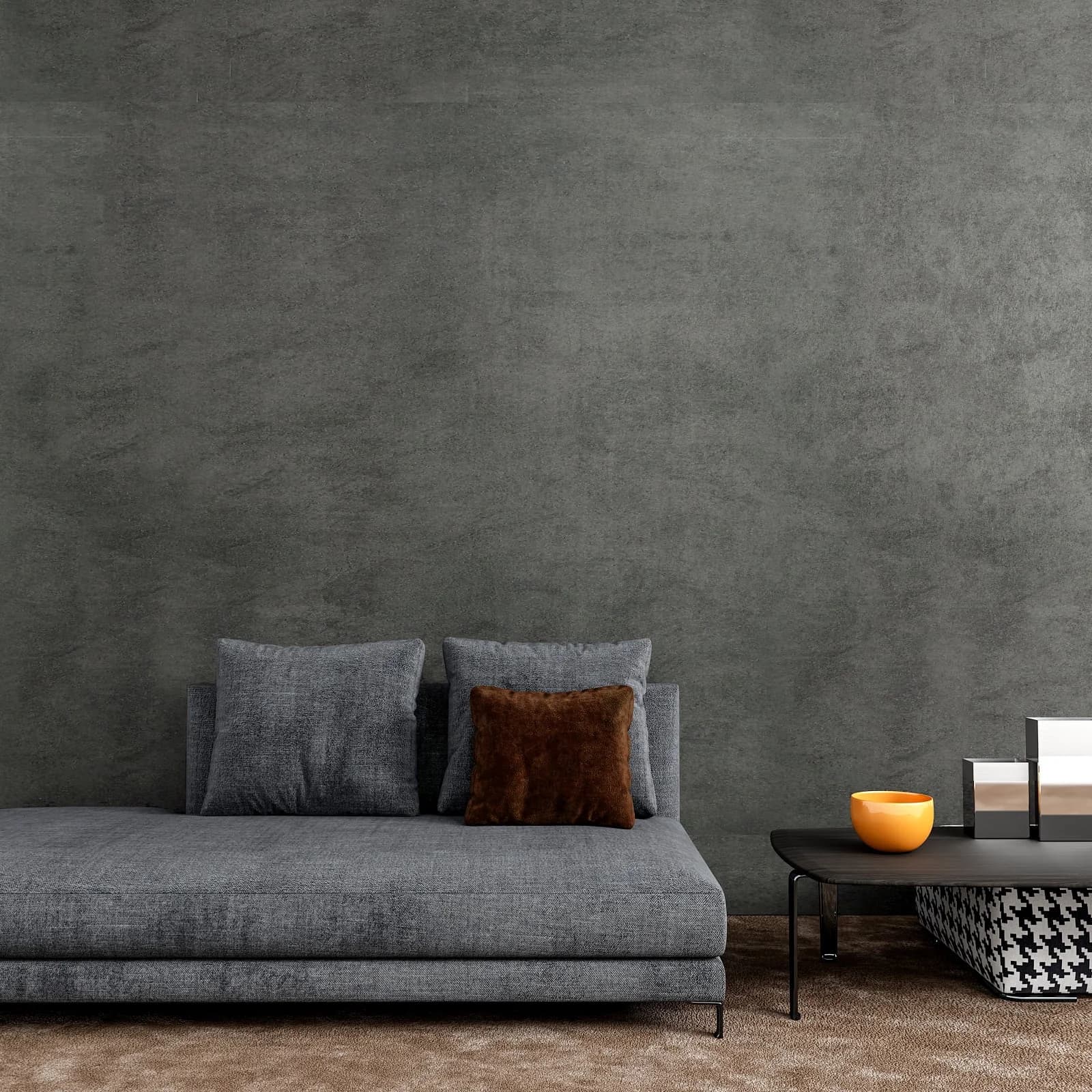 Essential Wallpaper Wall Decals Wall Covering with Waterproof, Color: Charcoal black - Black Vinyl for Kitchen, Bathroom Model CAD152
