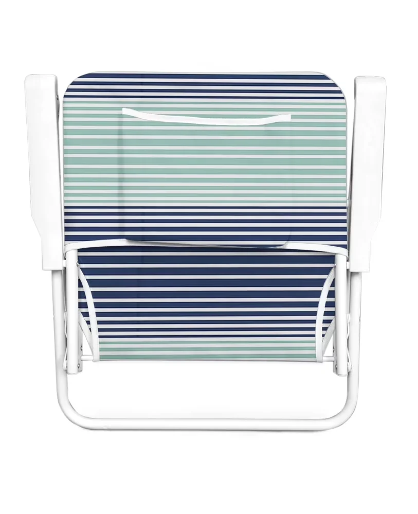 Professional Patio Chair with Water-Resistant, Folding - Blue Canvas Polyester,Steel Model F1F468