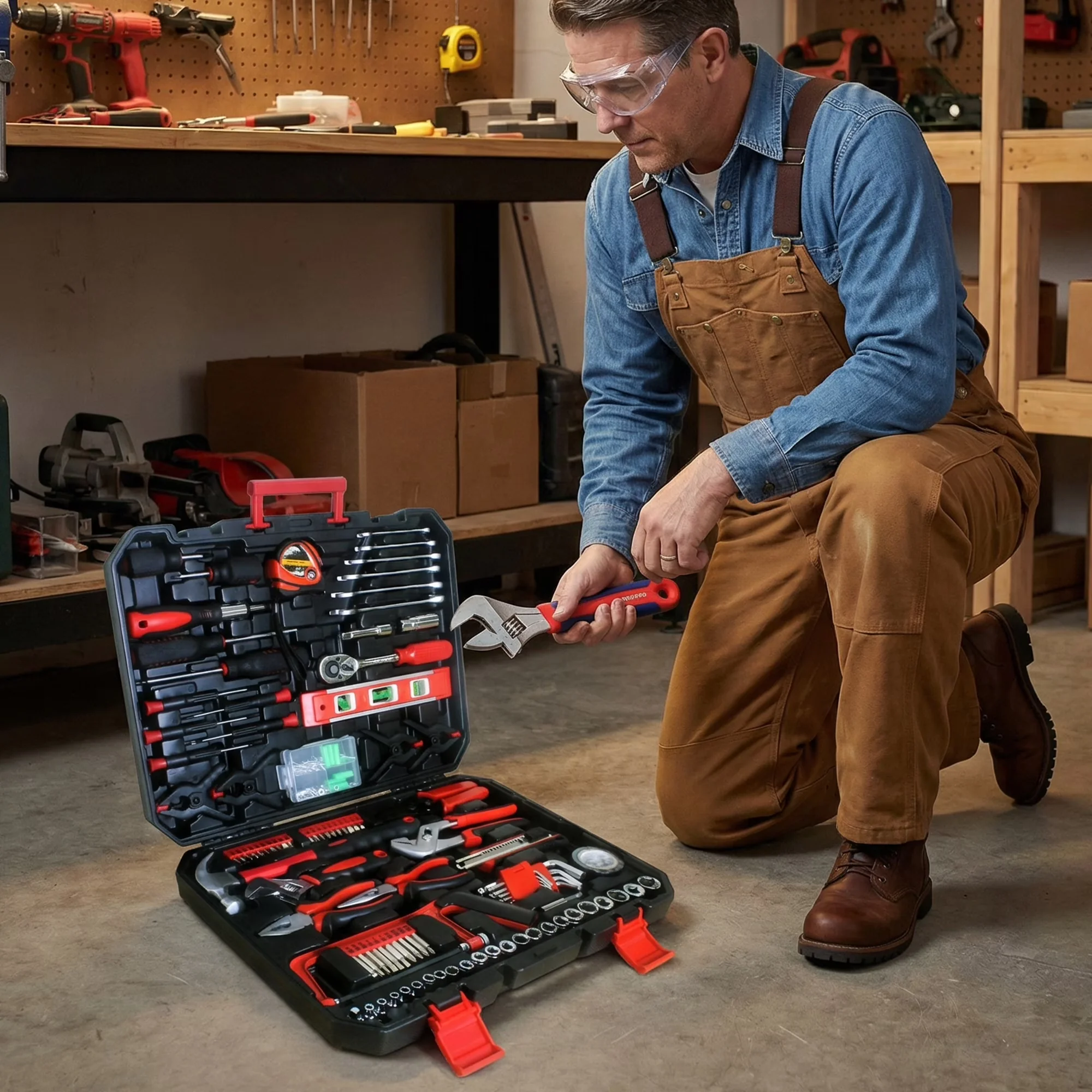 Reliable Hand Tool Set with Simple Installation, With Handle, Rust Resistant - Black Model 79AA6A