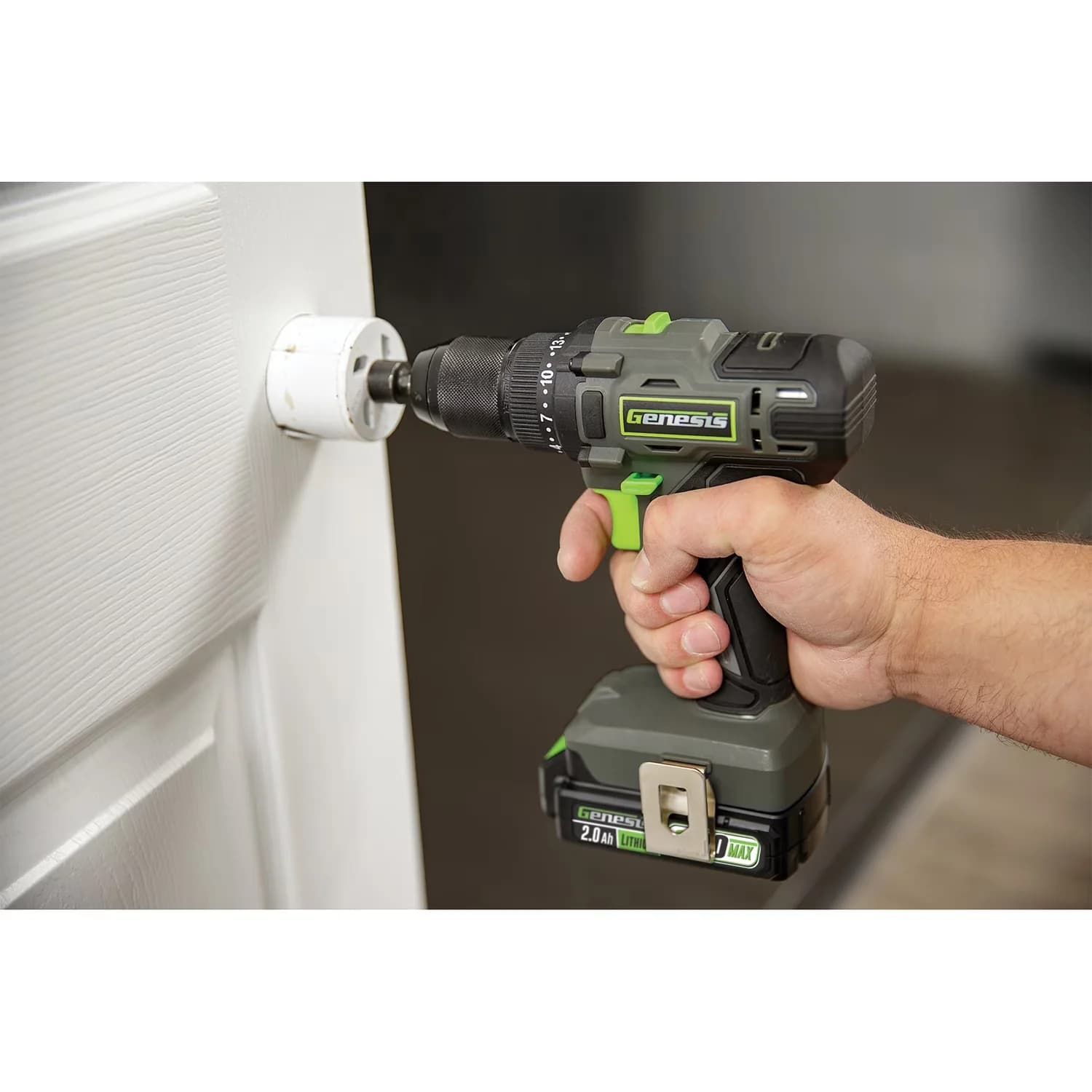 Premium Drills Driver with Battery, Replaceable Battery, - Gray 1/2-In. Model 736611