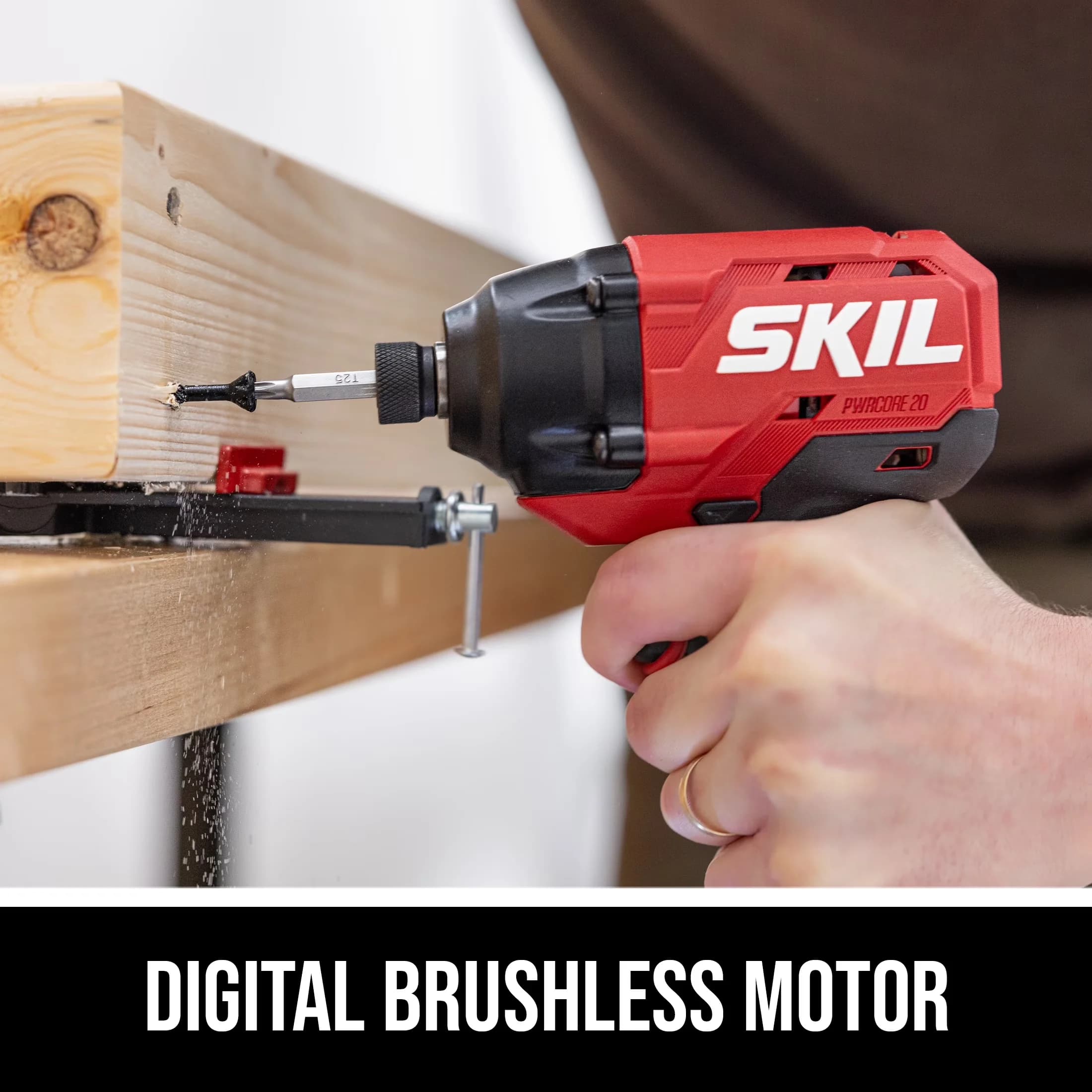 Reliable Drills Driver with Battery, 20V, 20V Brushless 1/4 Inch Hex Impact Kit - Red Model F85239