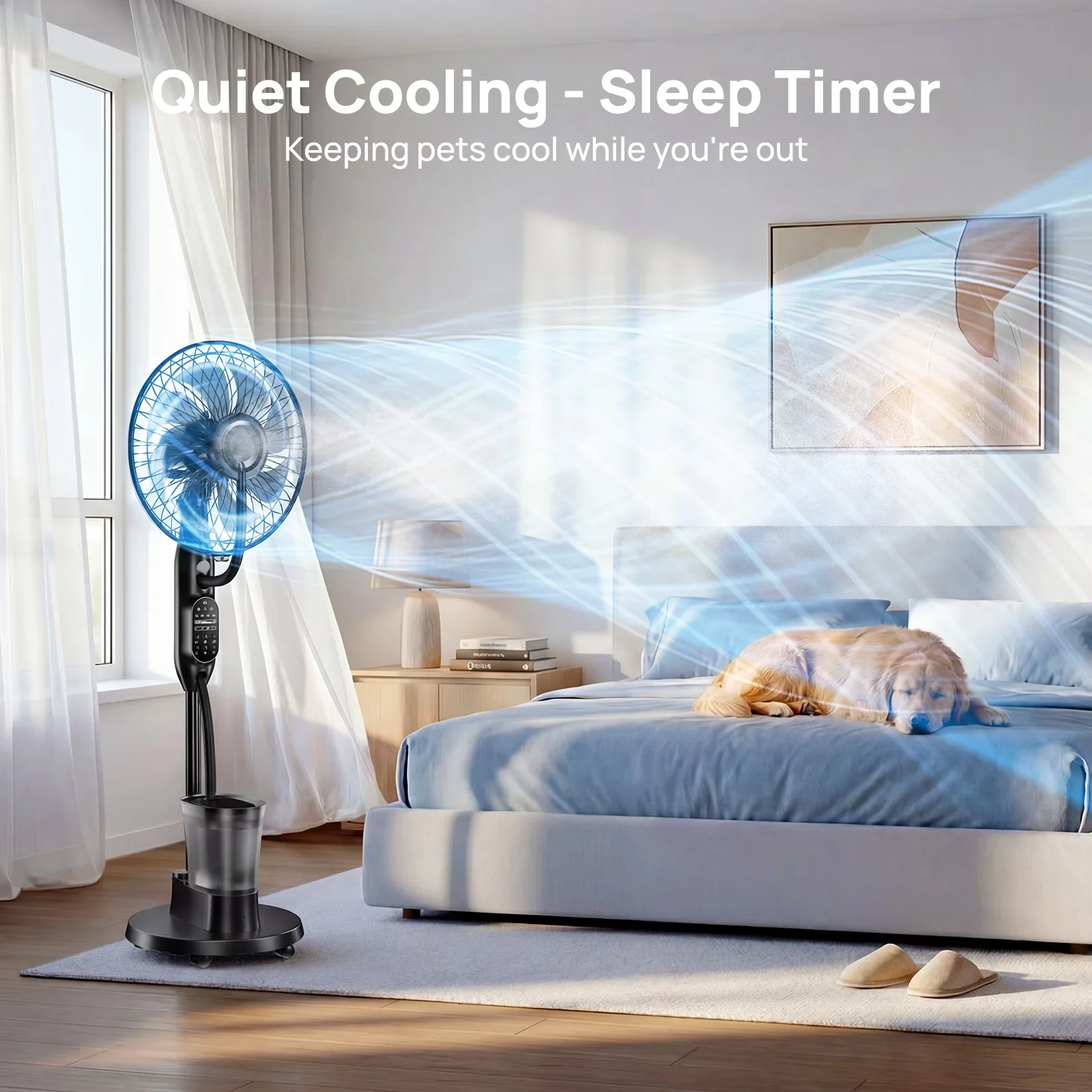 Humidifier Classic with Oscillating, Remote Controlled, Timer - White for Home, Bedroom Model 163961