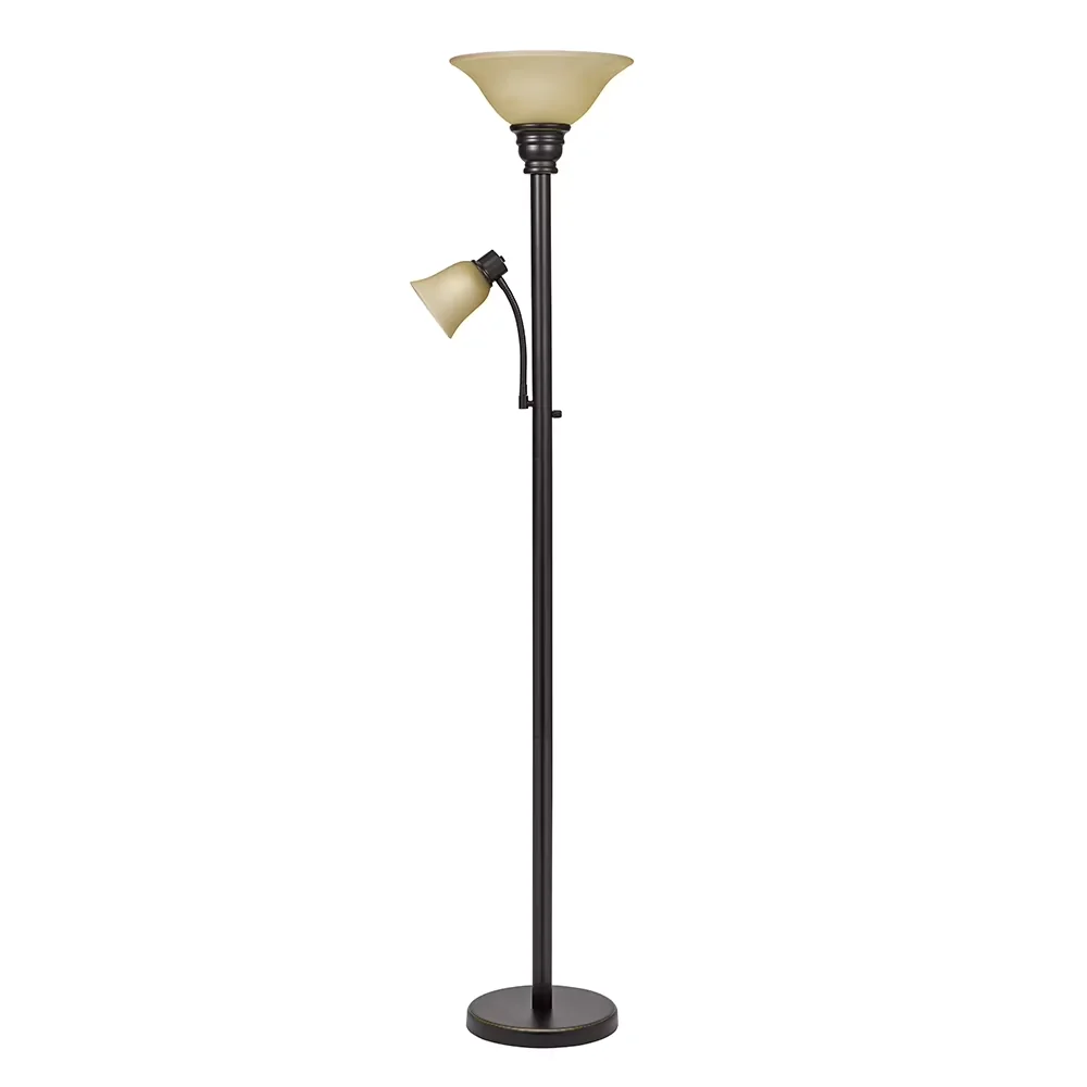 Floor Lamp Durable with Incandescent, Energy Efficient - Bronze Metal for Living Room, Bedroom Model BA2D55