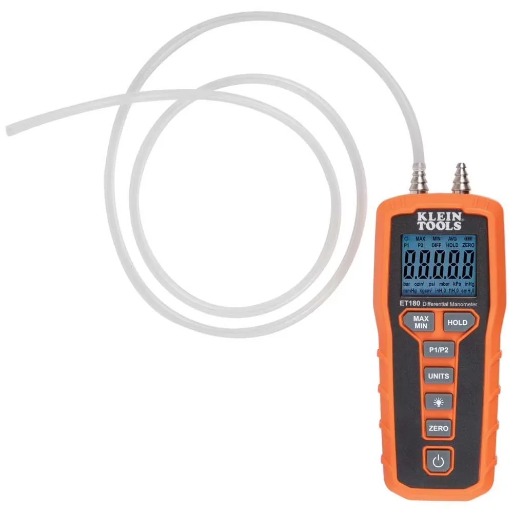 Innovative Pro Tool with Digital, Precision, Digital Differential Manometer - Abs, Stainless Steel Model 8336E0