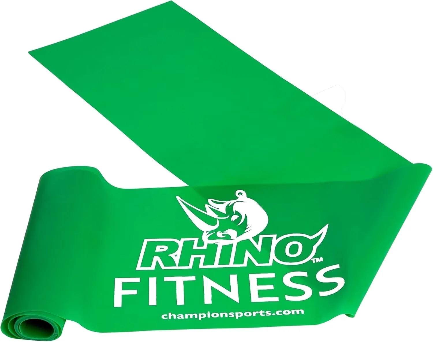 Modern Home Gym Accessory with Flat Resistance Band - Green Rubber, Tpe Model 610A13