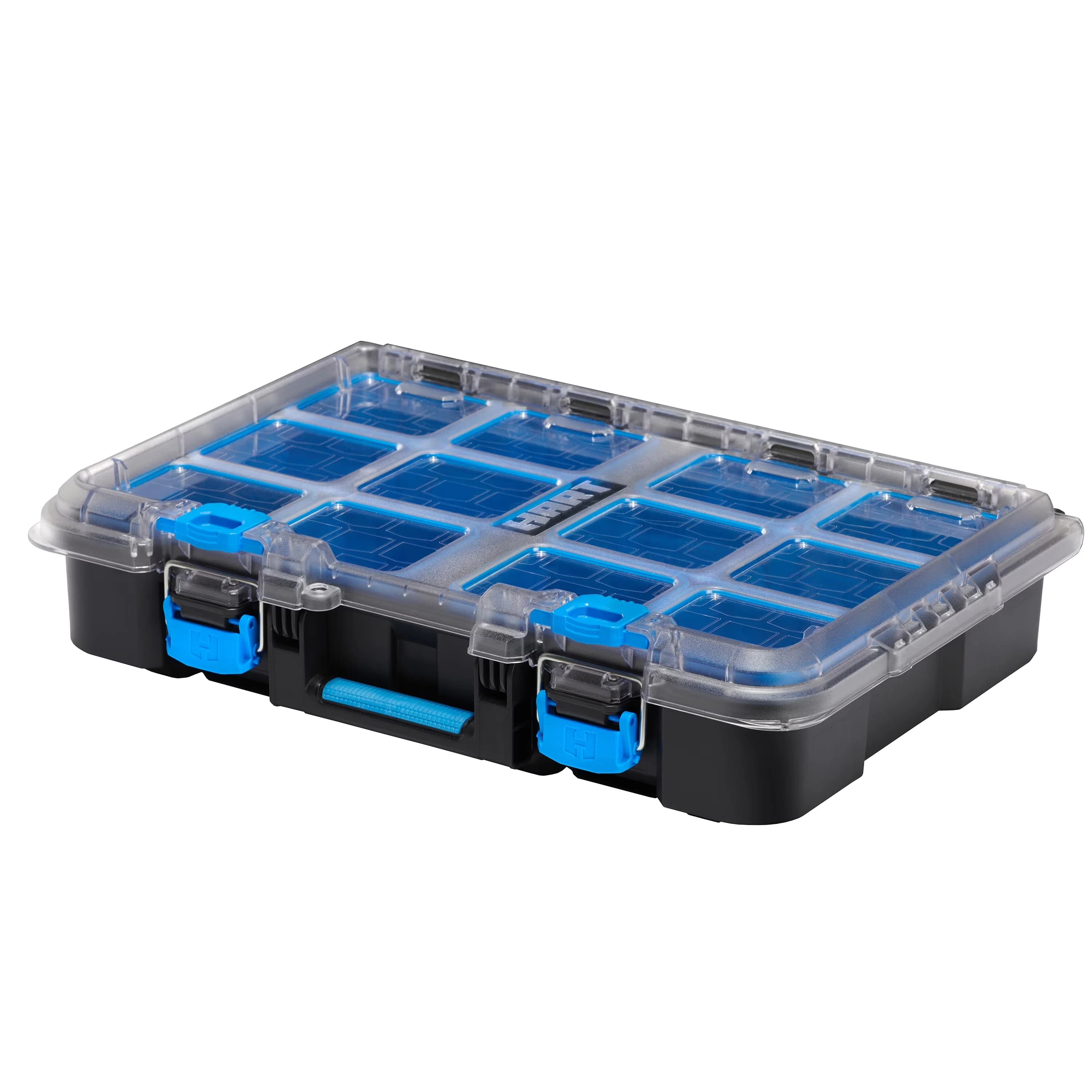 Modern Toolstorage with Heavy-duty latches, Blue Accents, Rugged hinge - Resin Model 35D1BB