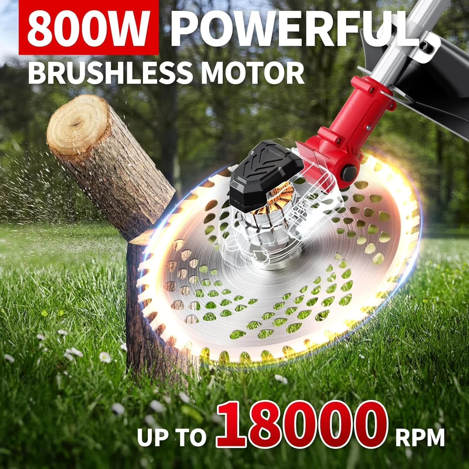 Reliable String Trimmer with Battery, Brushless, Weed Wacker Eater - 9 Inch Model D5EF2F