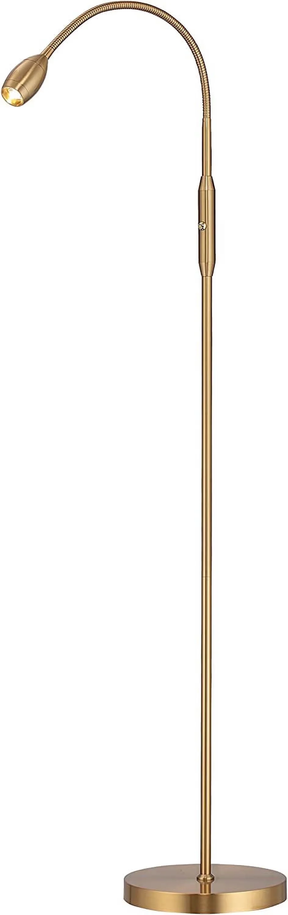 Essential Floor Lamp with LED, Adjustable Height, Dimmable - Gold Metal Model AF2C24