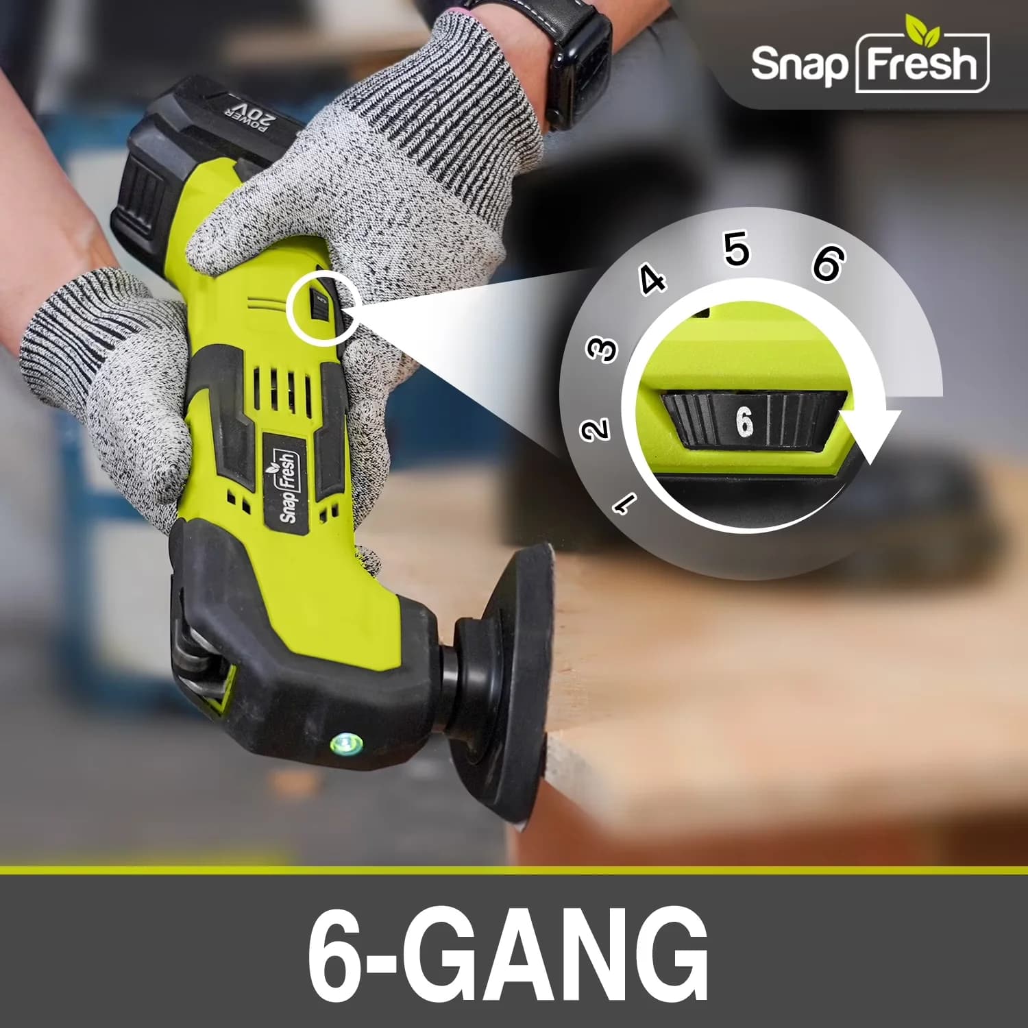 Woodworking Efficient with Battery, 20V, Variable Speed - Green - Compact and Portable Model FB0DC0