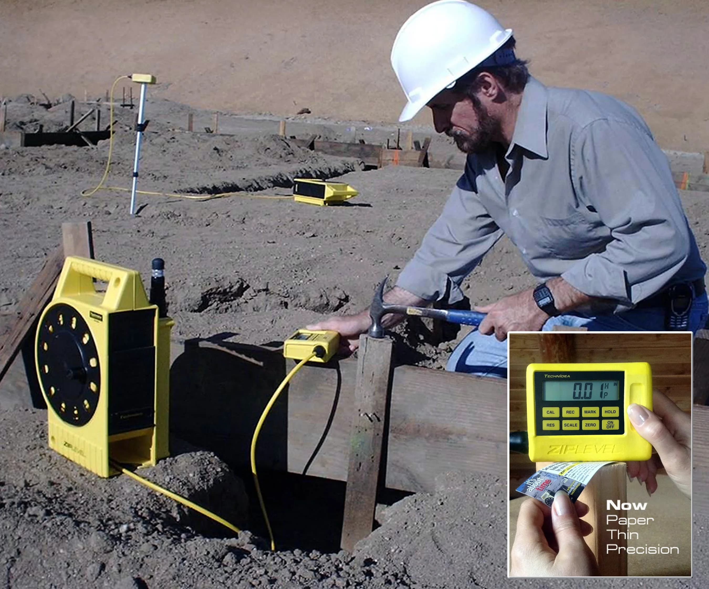 Quality Measuring Layout with Battery, Durable, User Guide & Mounting Stakes - Yellow Model 3450C9