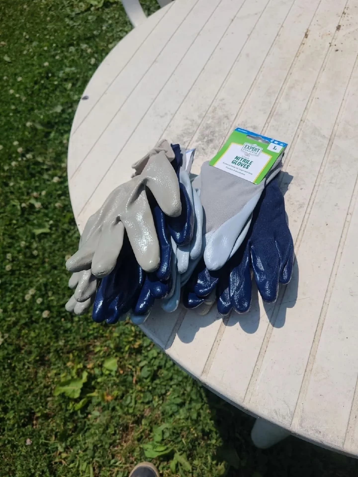 Protective Equipment Durable with 6 Pairs Nitrile Coated Gloves - Nitrile L Model 8D7E0B