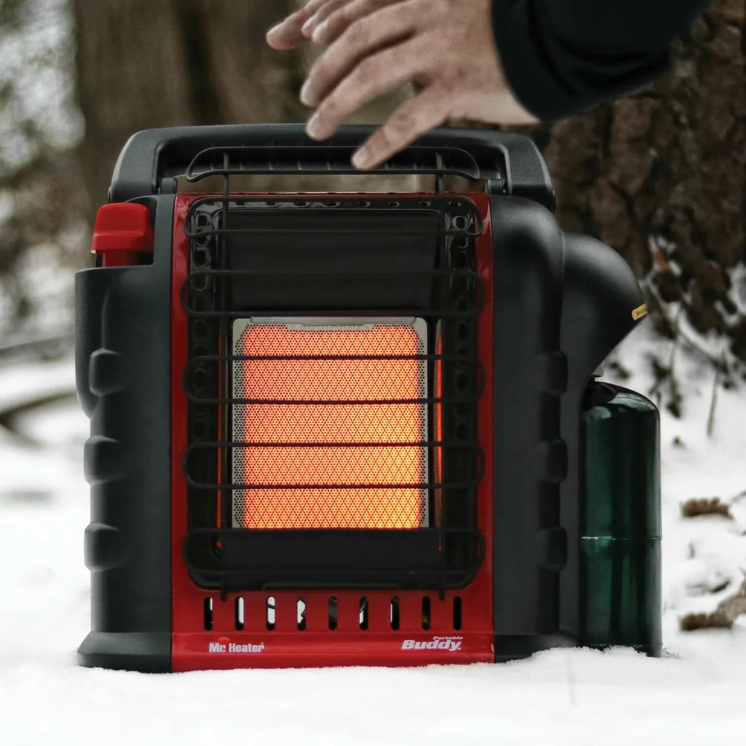 Portable And Electric Space Heater Innovative with 9000 BTU, Automatic Shutoff - Red Model C7C73B