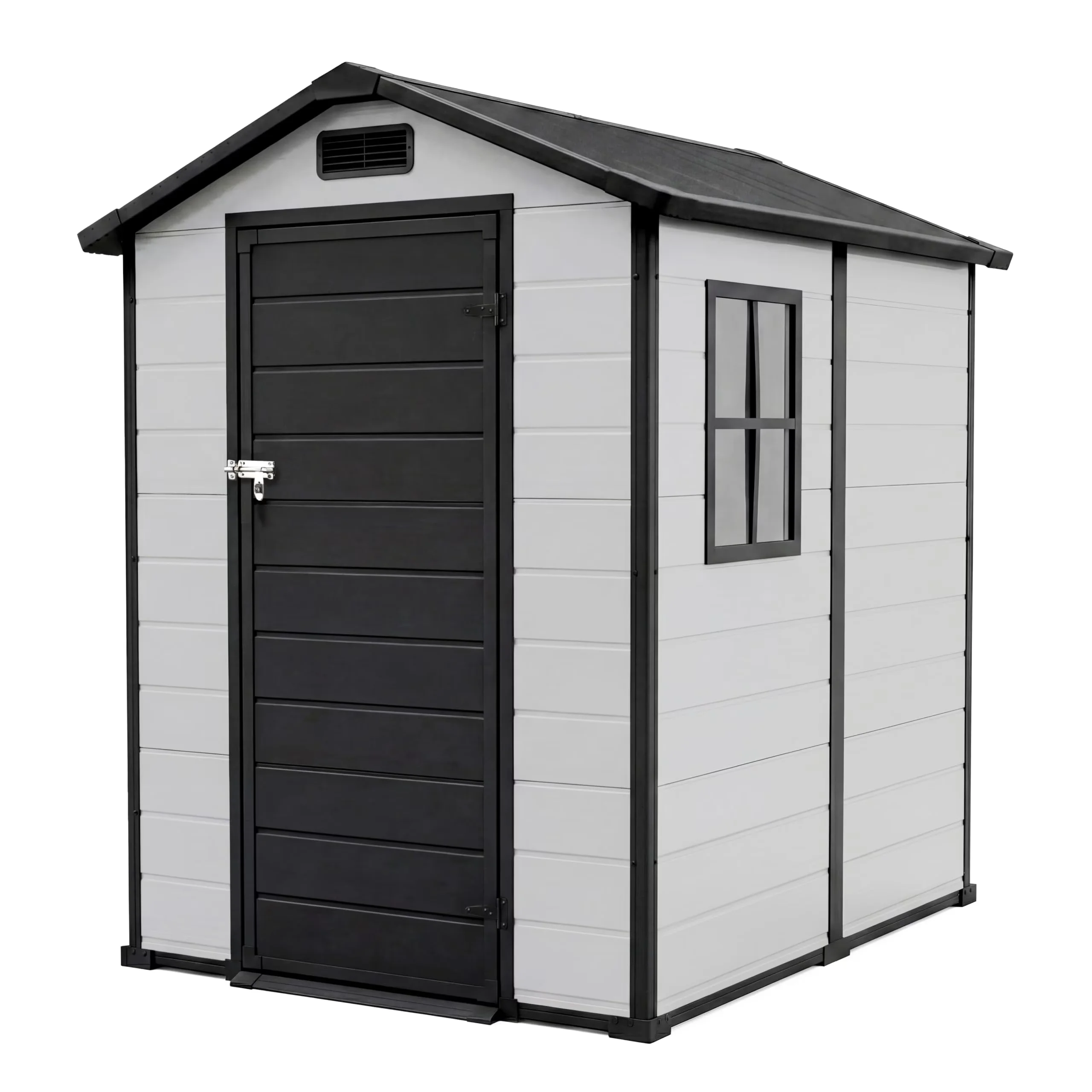 Reliable Shed with Uv Resistant, Impact-Resistant, Waterproof - Plastic White for Patio Model 51B7F7