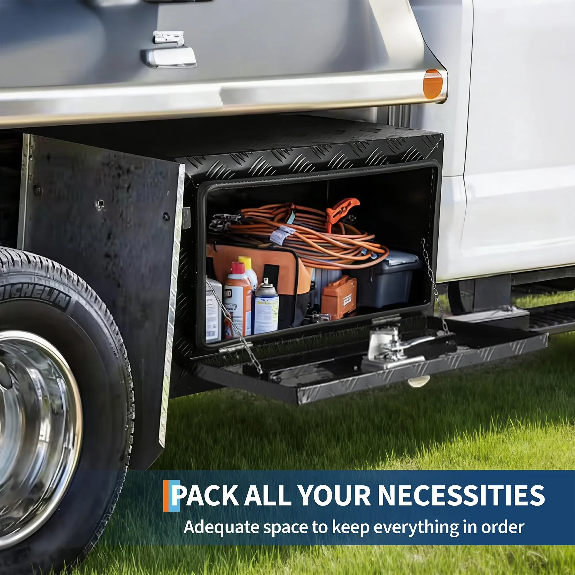 Sleek Toolstorage with Waterproof, Heavy-Duty, Storage - Aluminum Black Model D04020