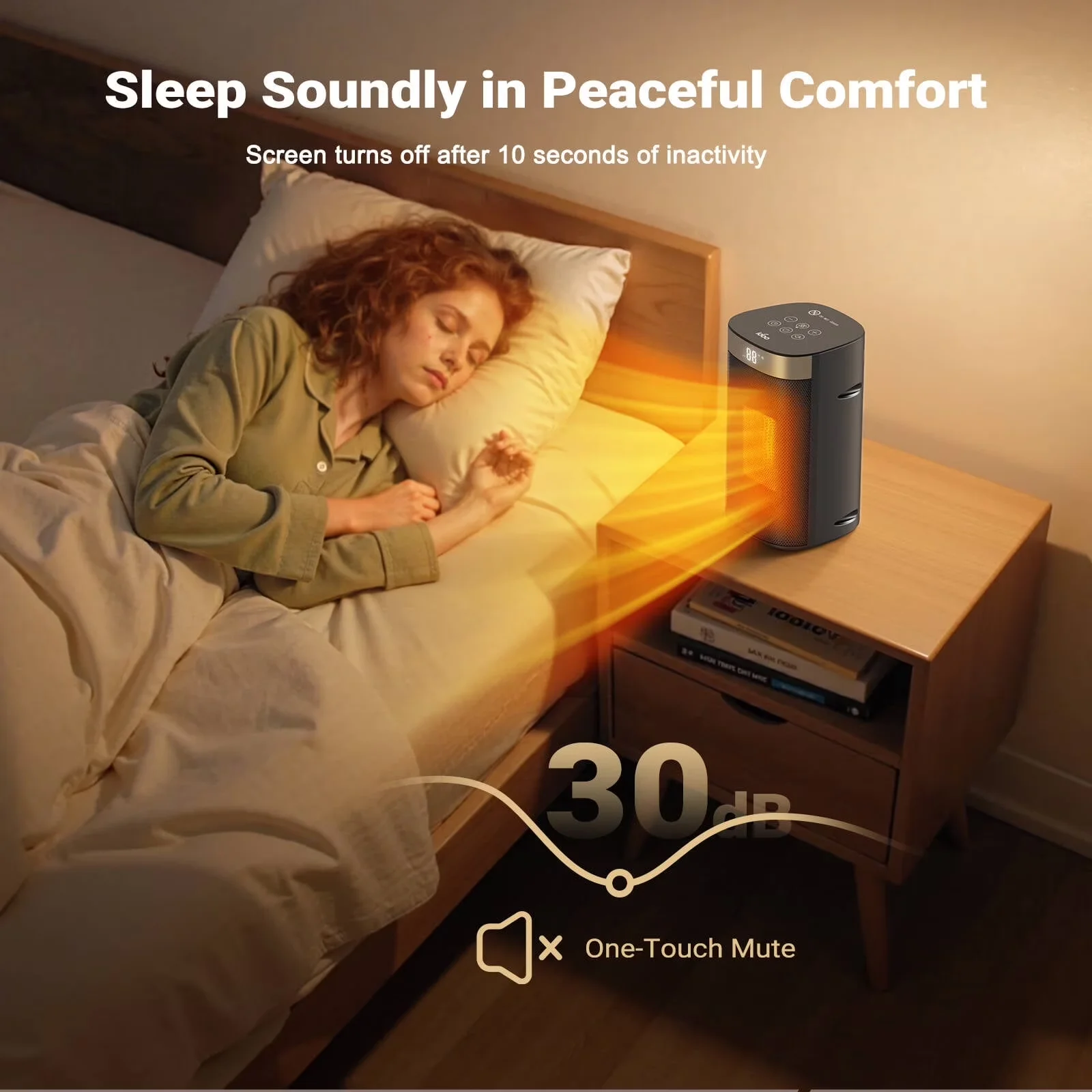 Portable And Electric Space Heater Versatile with 1500W, Temperature Controlled - Black Model 906449