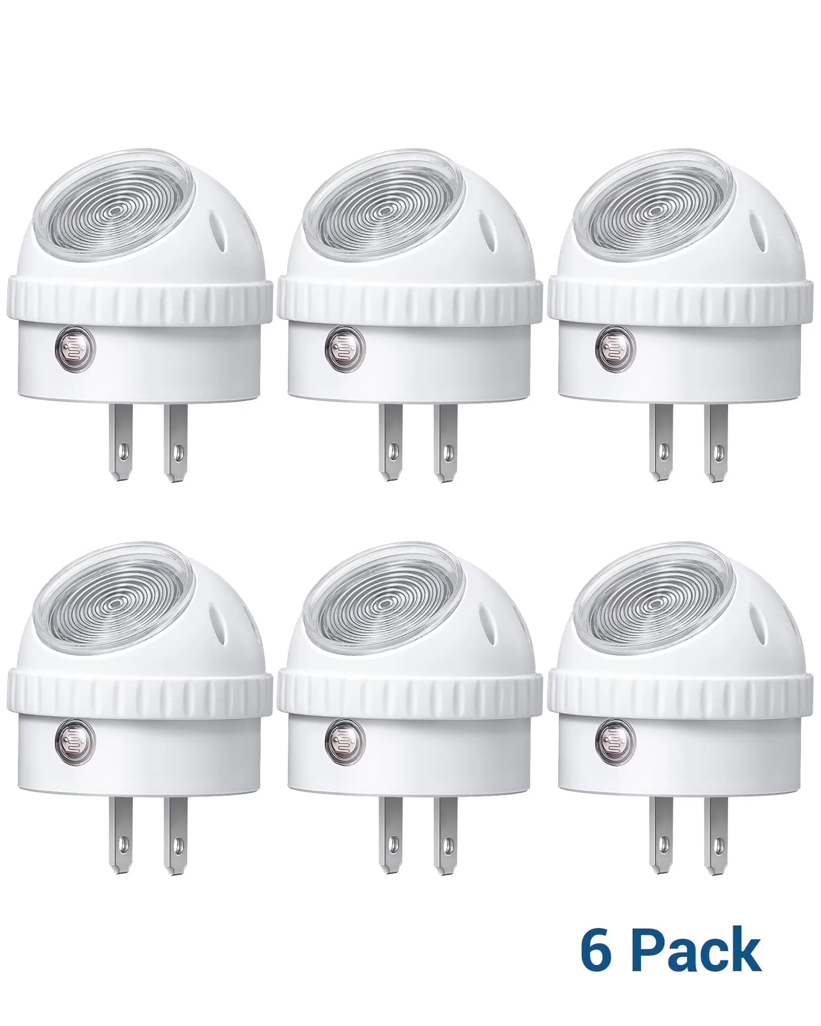 Sleek Led Lighting with LED, Energy Efficient, 6-Pack Plug in Night Light for Bathroom - Model 3AEF49