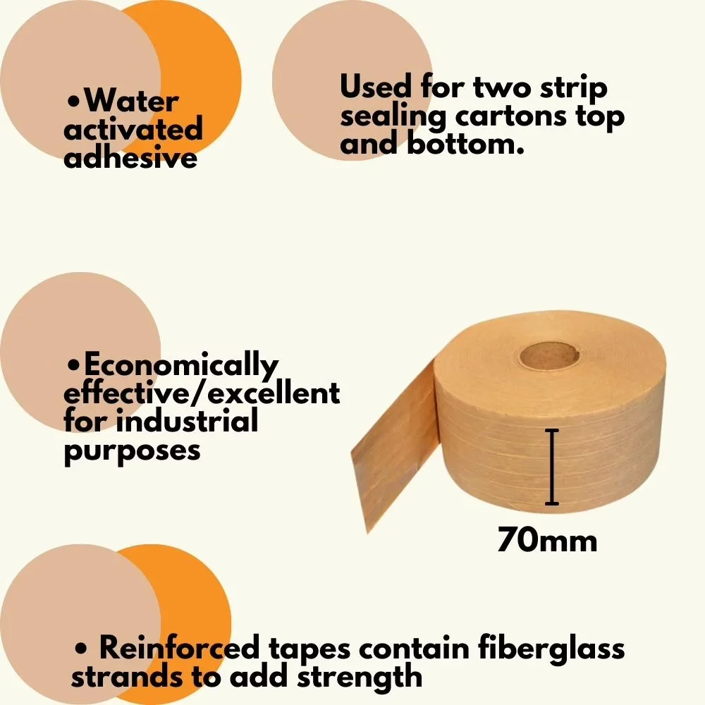 Efficient Moving with Starch Adhesive, Kraft, 2.75" x 150 Yards - Brown Paper Model ACAA19
