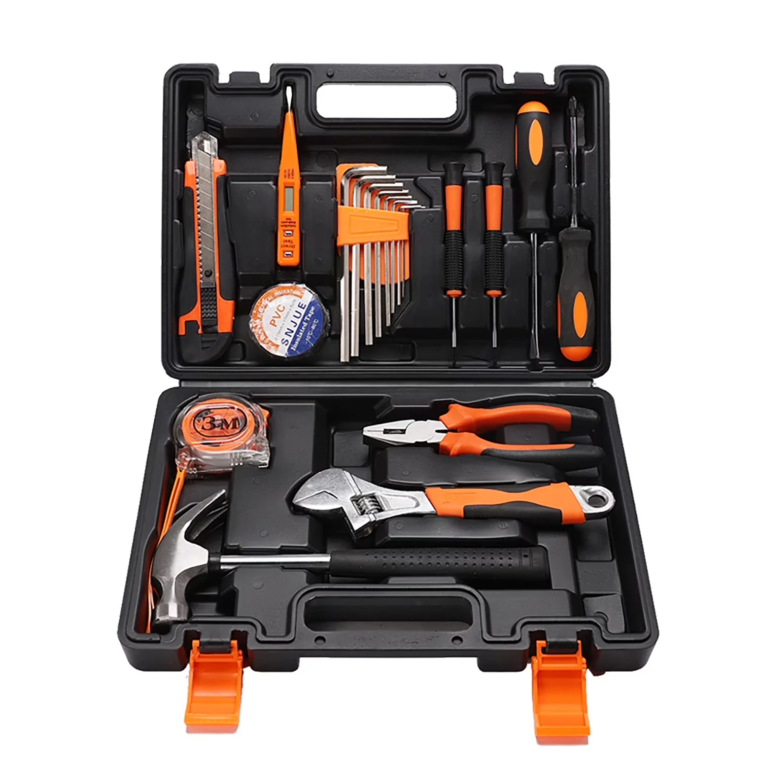 Hand Tool Set Modern with Compact, 20-piece home, essential repair tools - Orange for Home Model BEC8A1