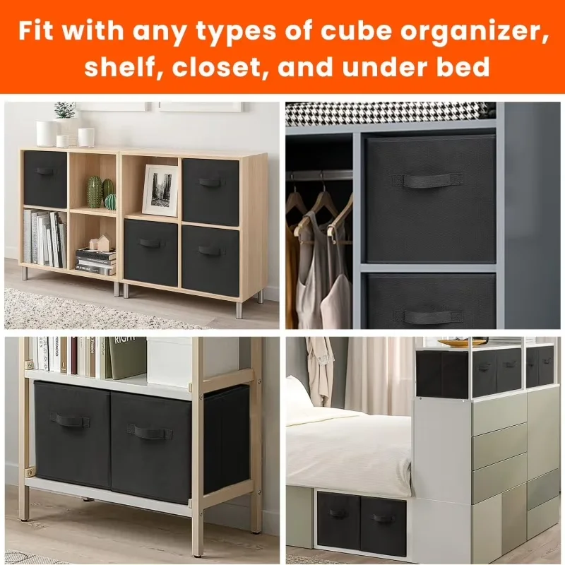 Premium Garage Storage Supply with Collapsible, Keep Your Home Tidy & Clutter-Free, - Non-Woven Fabric Black Model 5C5720