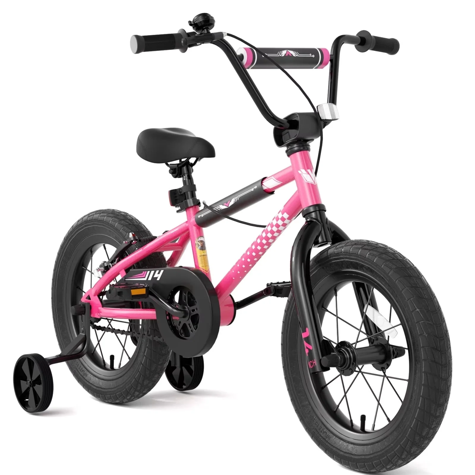 Professional Kids Bike with Adjustable Height, BMX Style - Pink 2-8 - Reliable Performance Model 3F1AC9