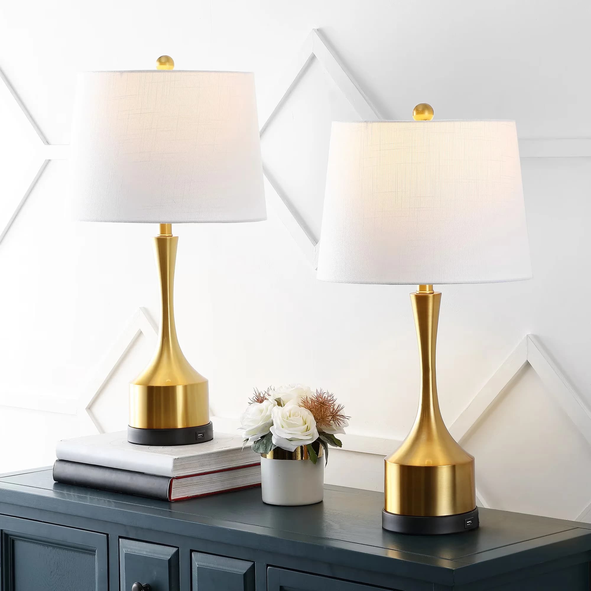Stylish Table Lamp with LED, Energy Efficient, Accent Lamps - Iron Gold Model DAC749