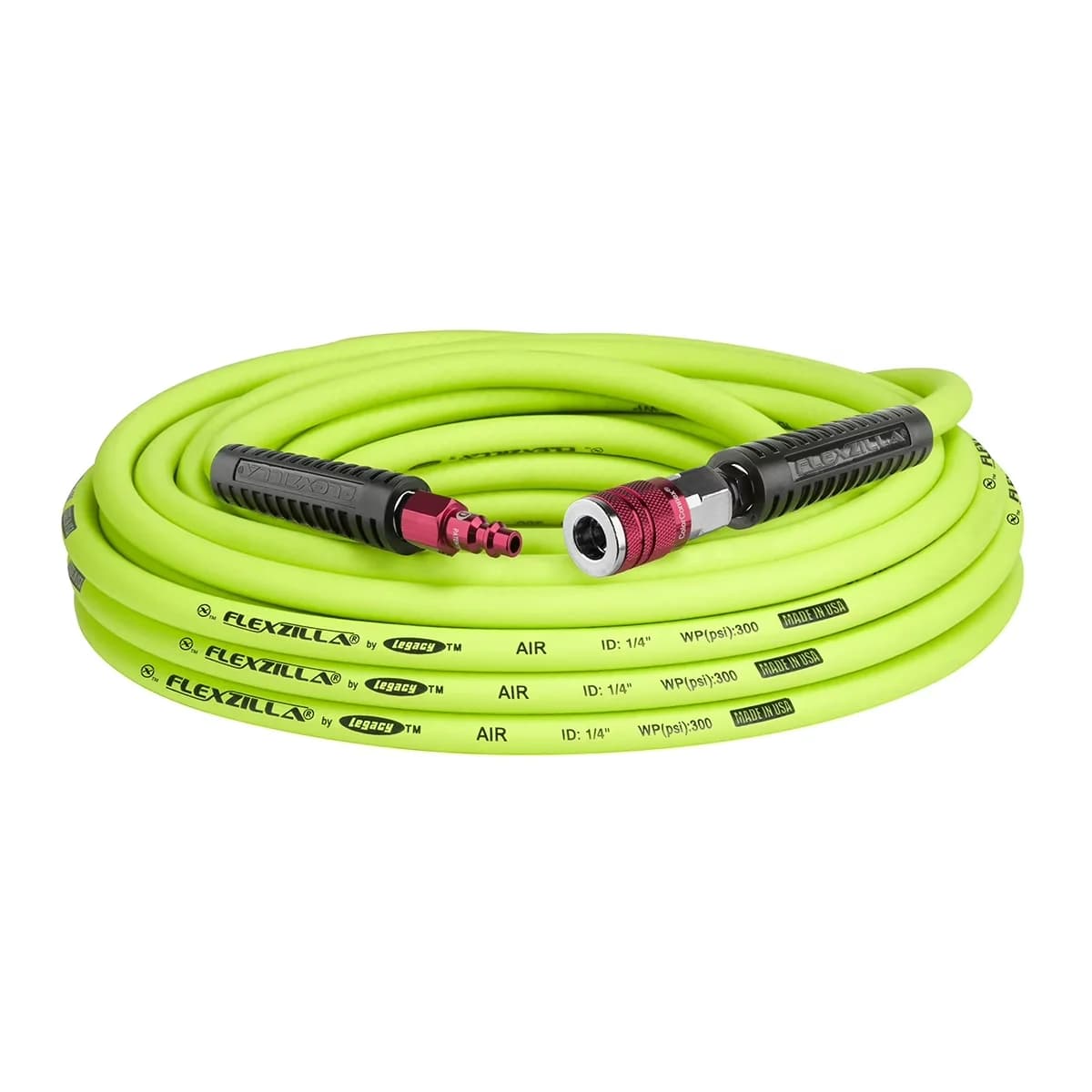 Efficient Air Tools Compressor with Red, 3-Piece, 1/4" x 50' - Green Flexible Hybrid Polymer Model 835EE8