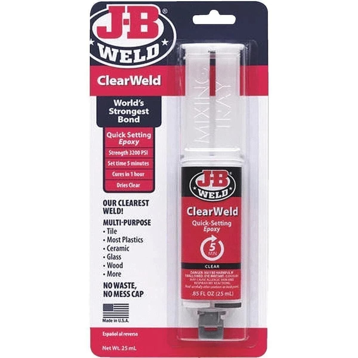 Premium Paint Tools Supplies - Paint Brushes Rollers Tray with Durable, Jb Weld Clear Weld Epoxy - Clear Model 03C04B