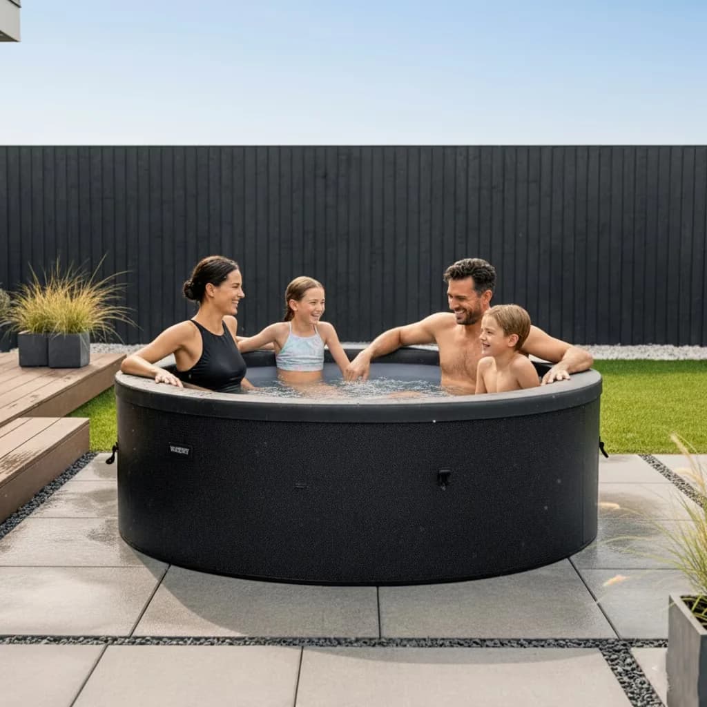 Efficient Hot Tub with Uv Resistant, Insulated, Energy Efficient - Gray Model 9F0512